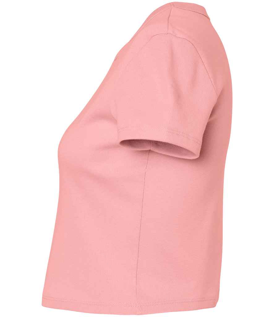Bella Ladies Micro Rib Baby T-Shirt | Solid Pink Blend