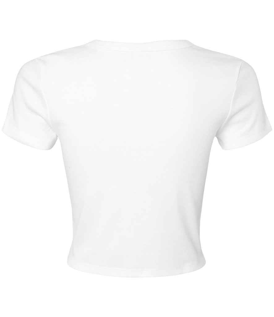Bella Ladies Micro Rib Baby T-Shirt | Solid White Blend