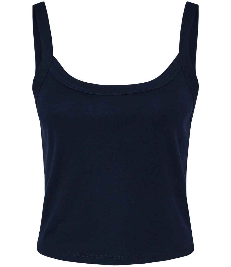 Bella Ladies Micro Rib Spaghetti Strap Tank Top | Solid Navy Blend