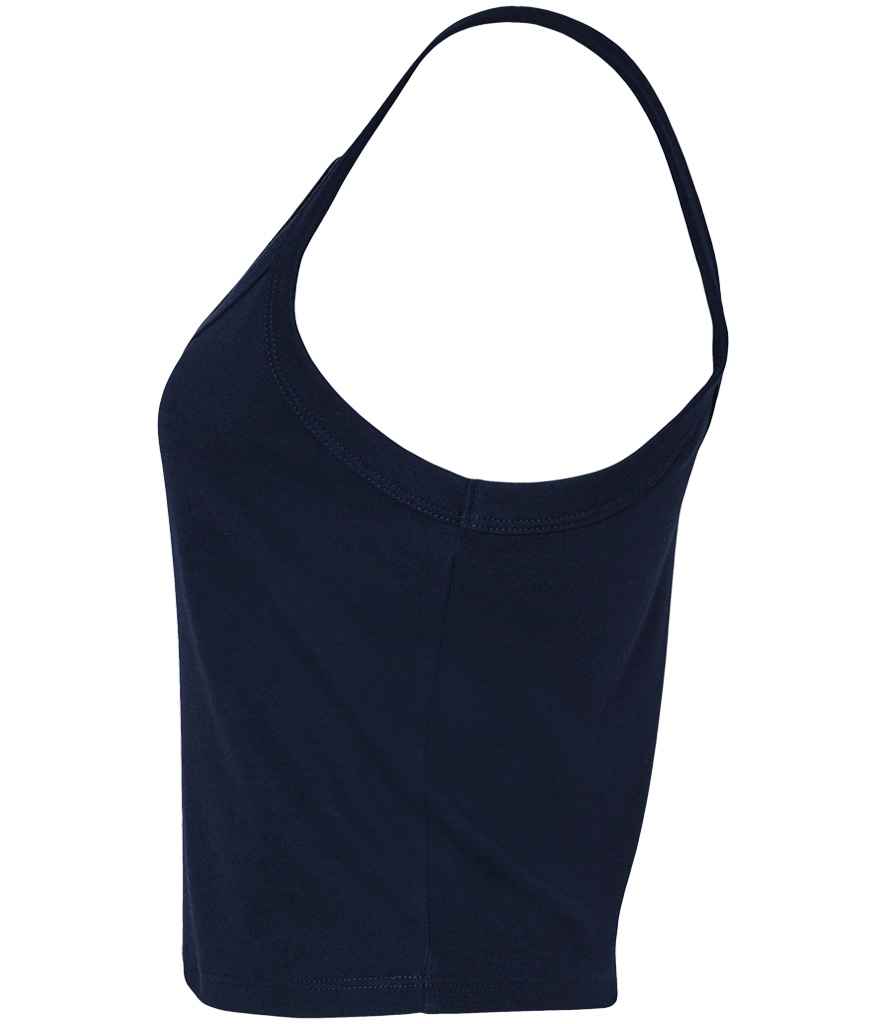 Bella Ladies Micro Rib Spaghetti Strap Tank Top | Solid Navy Blend