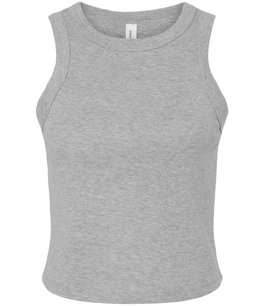 Bella Ladies Micro Rib Racer Tank Top | Athletic Heather
