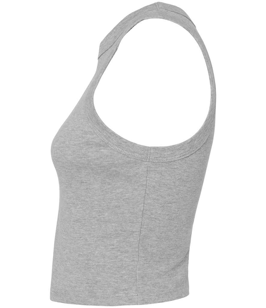 Bella Ladies Micro Rib Racer Tank Top | Athletic Heather