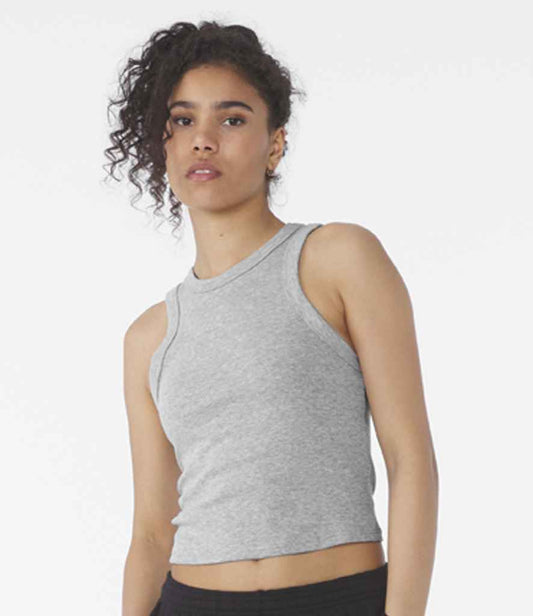 Bella Ladies Micro Rib Racer Tank Top | Athletic Heather