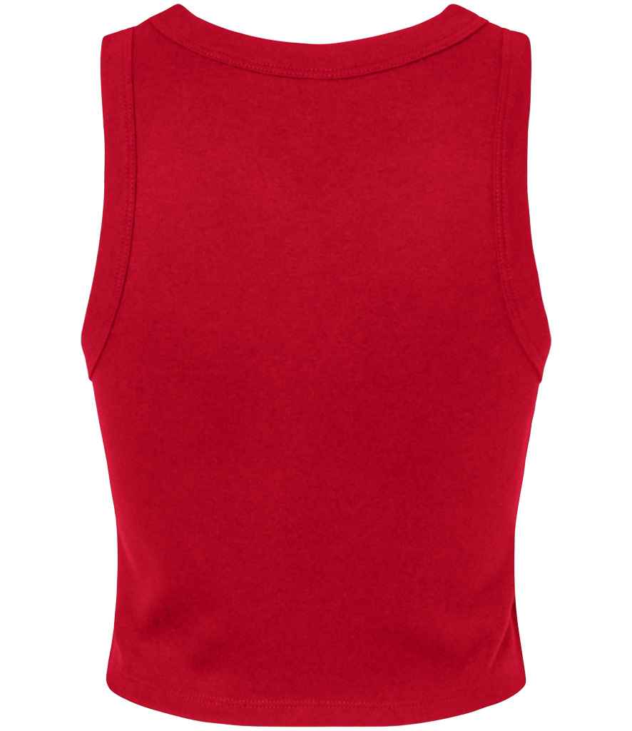 Bella Ladies Micro Rib Racer Tank Top | Solid Red Blend