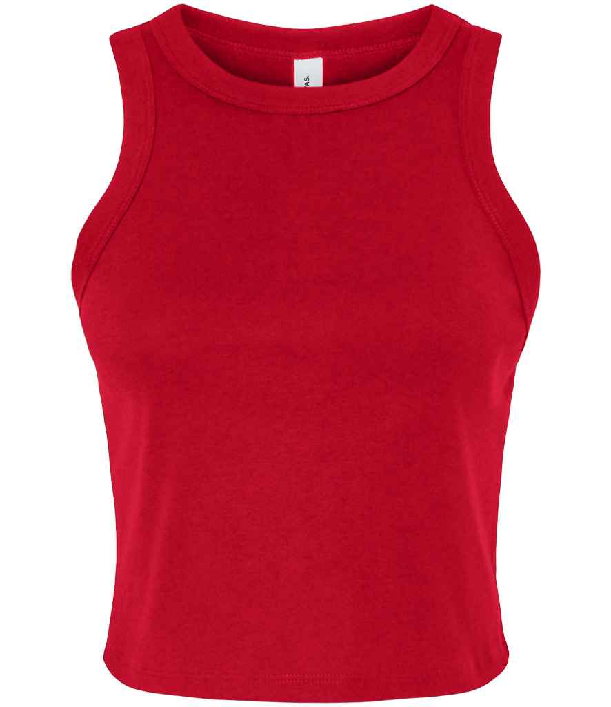 Bella Ladies Micro Rib Racer Tank Top | Solid Red Blend
