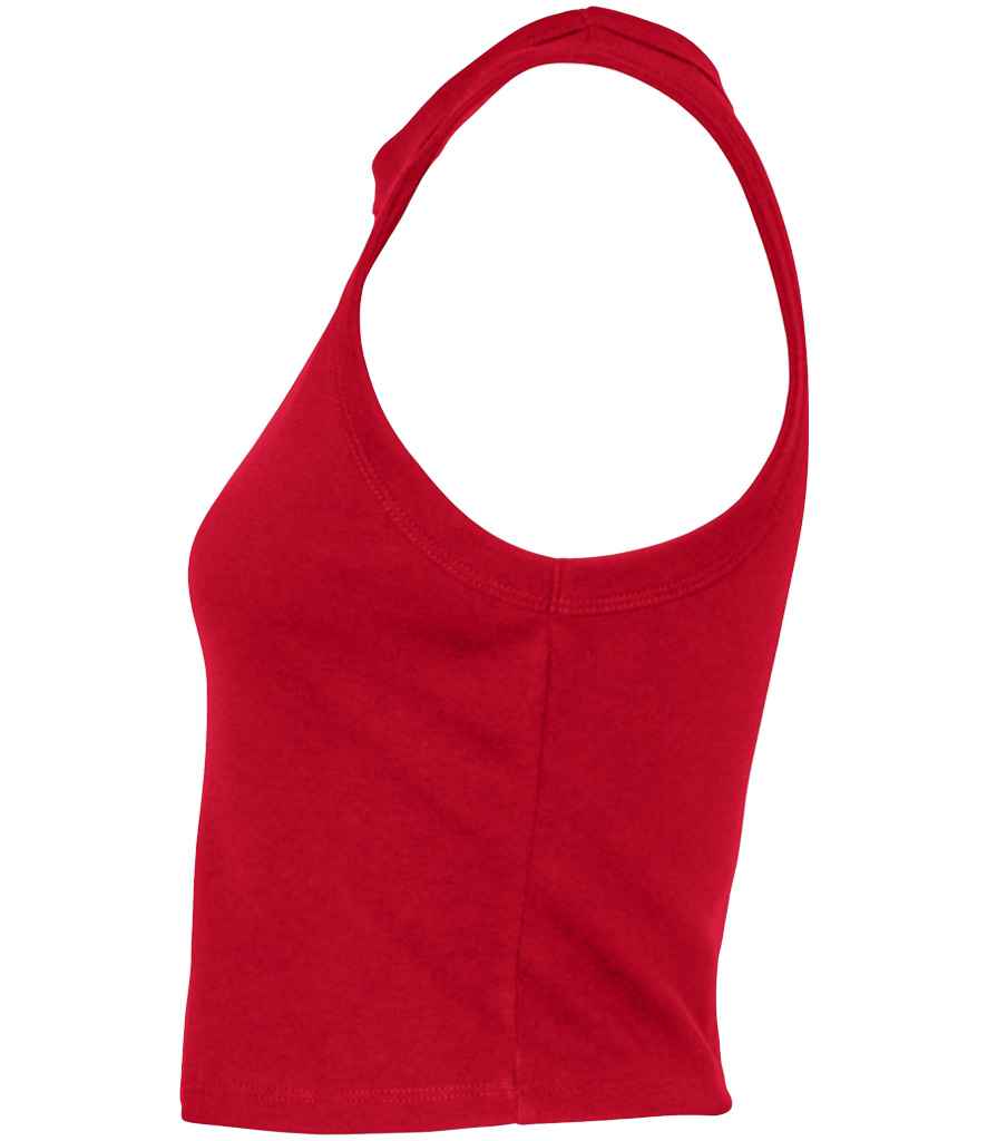 Bella Ladies Micro Rib Racer Tank Top | Solid Red Blend