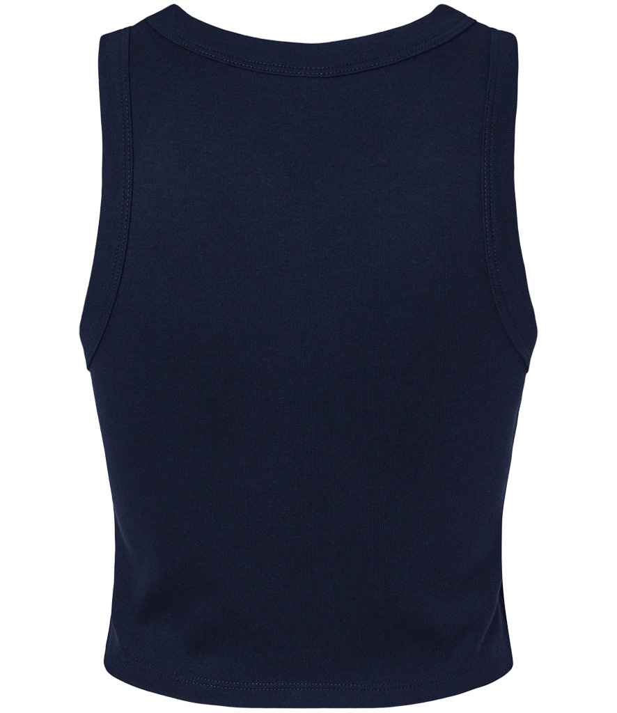 Bella Ladies Micro Rib Racer Tank Top | Solid Navy Blend