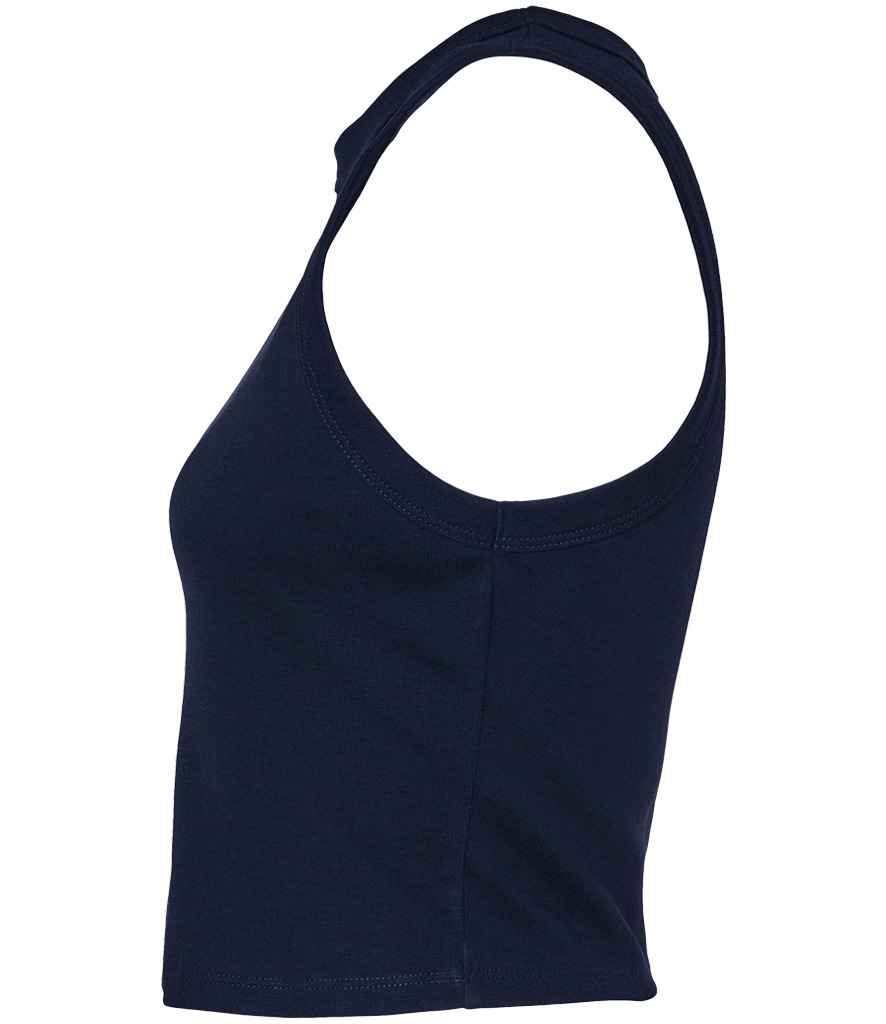 Bella Ladies Micro Rib Racer Tank Top | Solid Navy Blend
