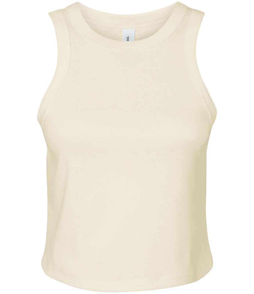 Bella Ladies Micro Rib Racer Tank Top | Solid Natural Blend