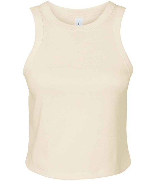 Bella Ladies Micro Rib Racer Tank Top | Solid Natural Blend