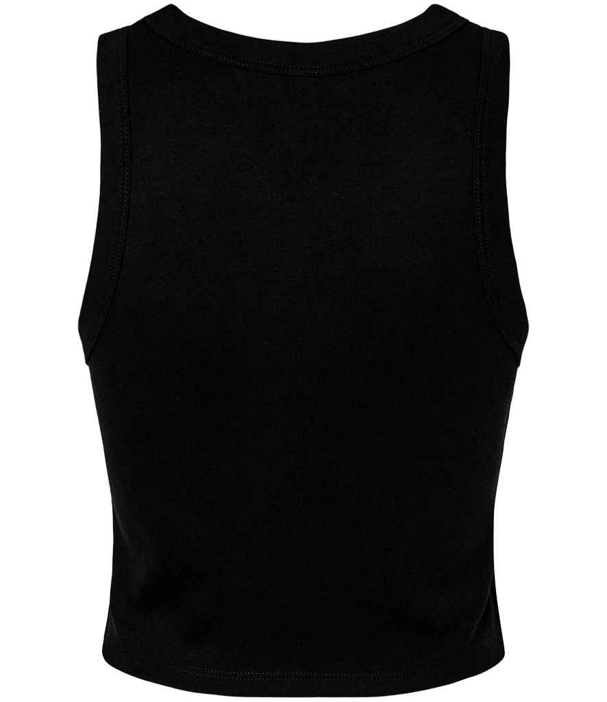 Bella Ladies Micro Rib Racer Tank Top | Solid Black Blend