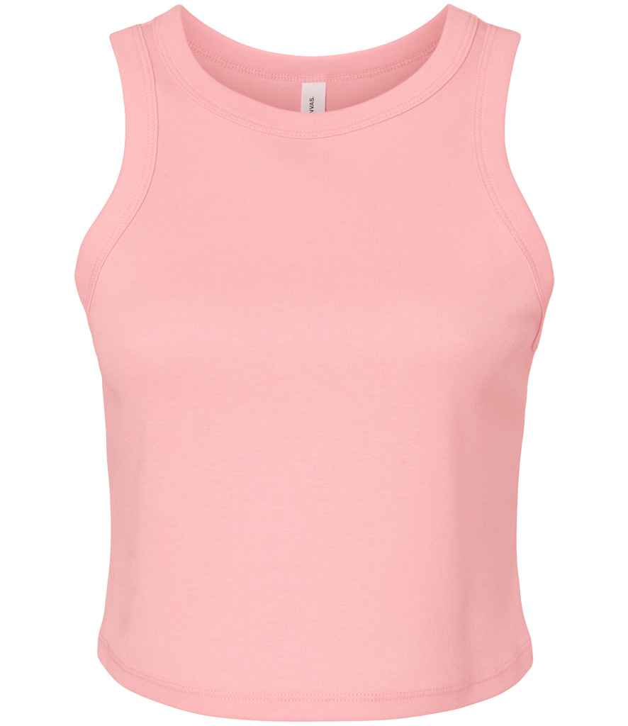 Bella Ladies Micro Rib Racer Tank Top | Solid Pink Blend