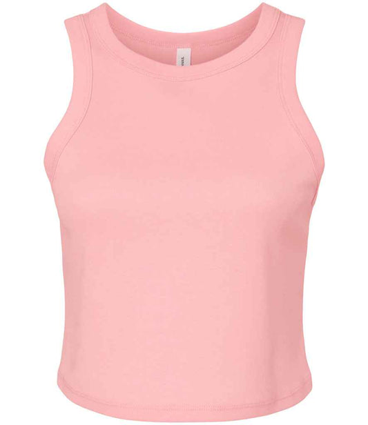 Bella Ladies Micro Rib Racer Tank Top | Solid Pink Blend