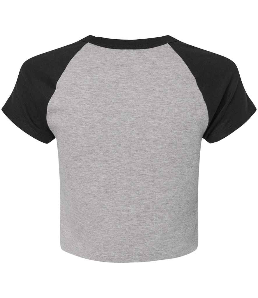 Bella Ladies Micro Rib Raglan Baby T-Shirt | Athletic Heather/Black