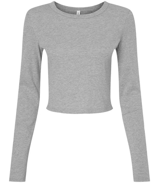 Bella Micro Rib Long Sleeve Baby T-Shirt | Athletic Heather