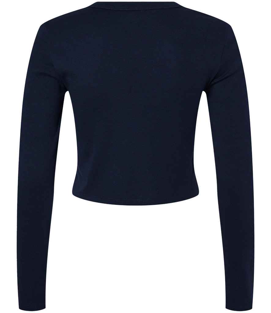 Bella Micro Rib Long Sleeve Baby T-Shirt | Solid Navy Blend