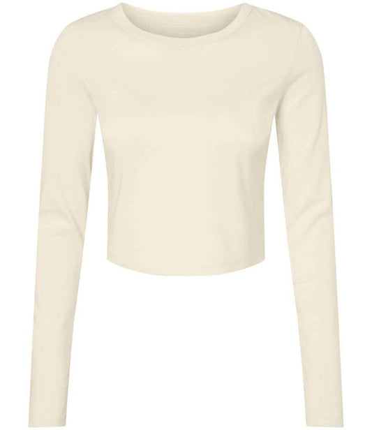 Bella Micro Rib Long Sleeve Baby T-Shirt | Solid Natural Blend
