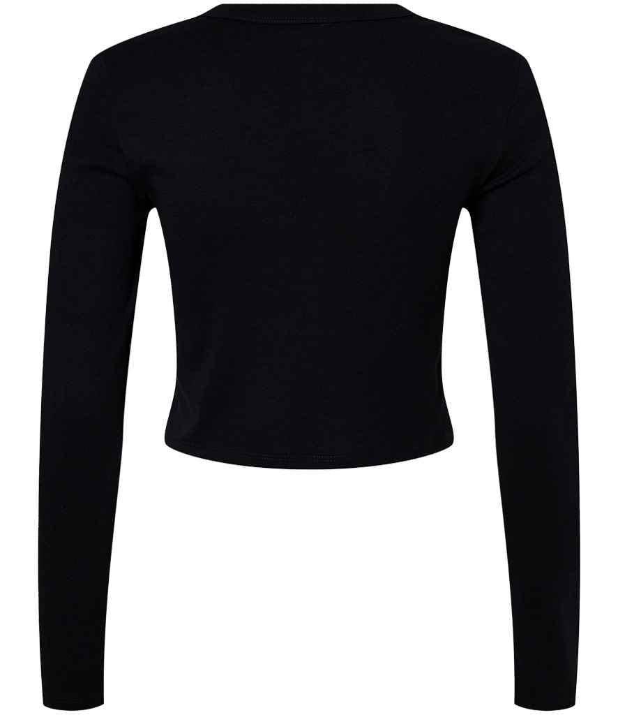 Bella Micro Rib Long Sleeve Baby T-Shirt | Solid Black Blend