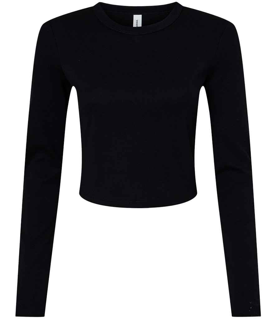 Bella Micro Rib Long Sleeve Baby T-Shirt | Solid Black Blend