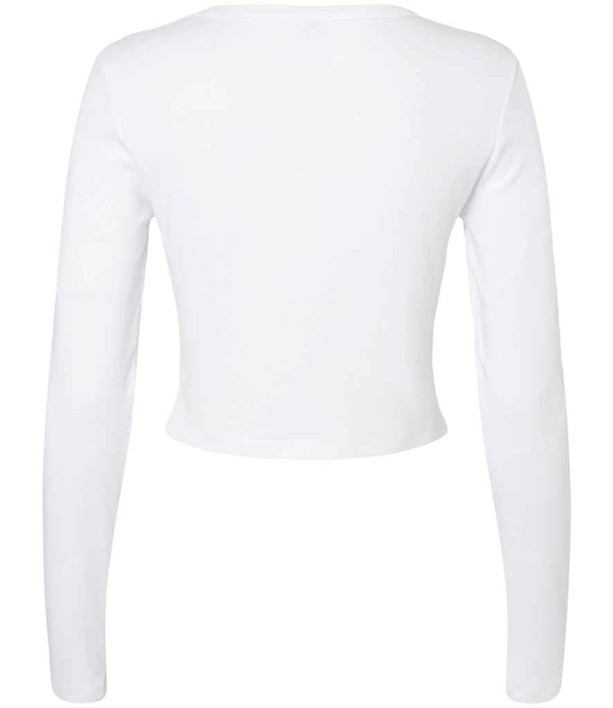 Bella Micro Rib Long Sleeve Baby T-Shirt | Solid White Blend