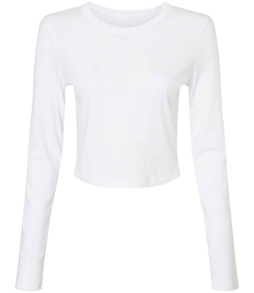 Bella Micro Rib Long Sleeve Baby T-Shirt | Solid White Blend