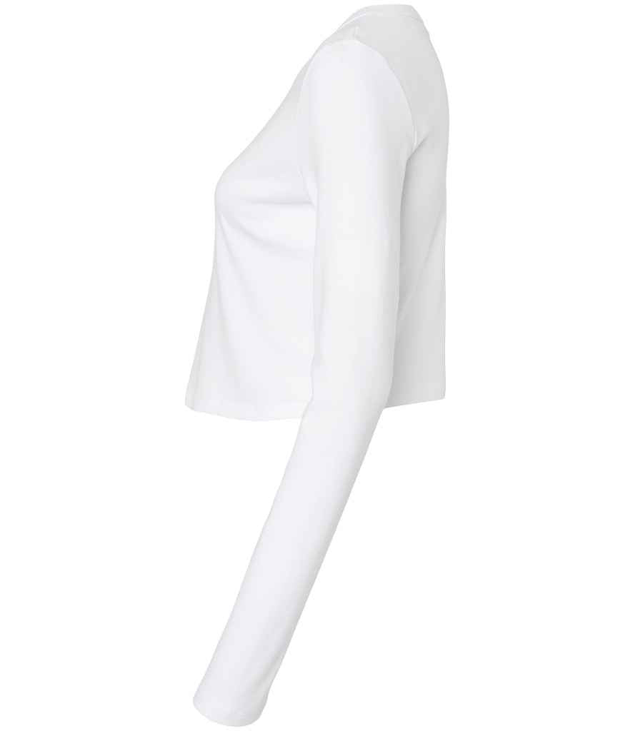 Bella Micro Rib Long Sleeve Baby T-Shirt | Solid White Blend