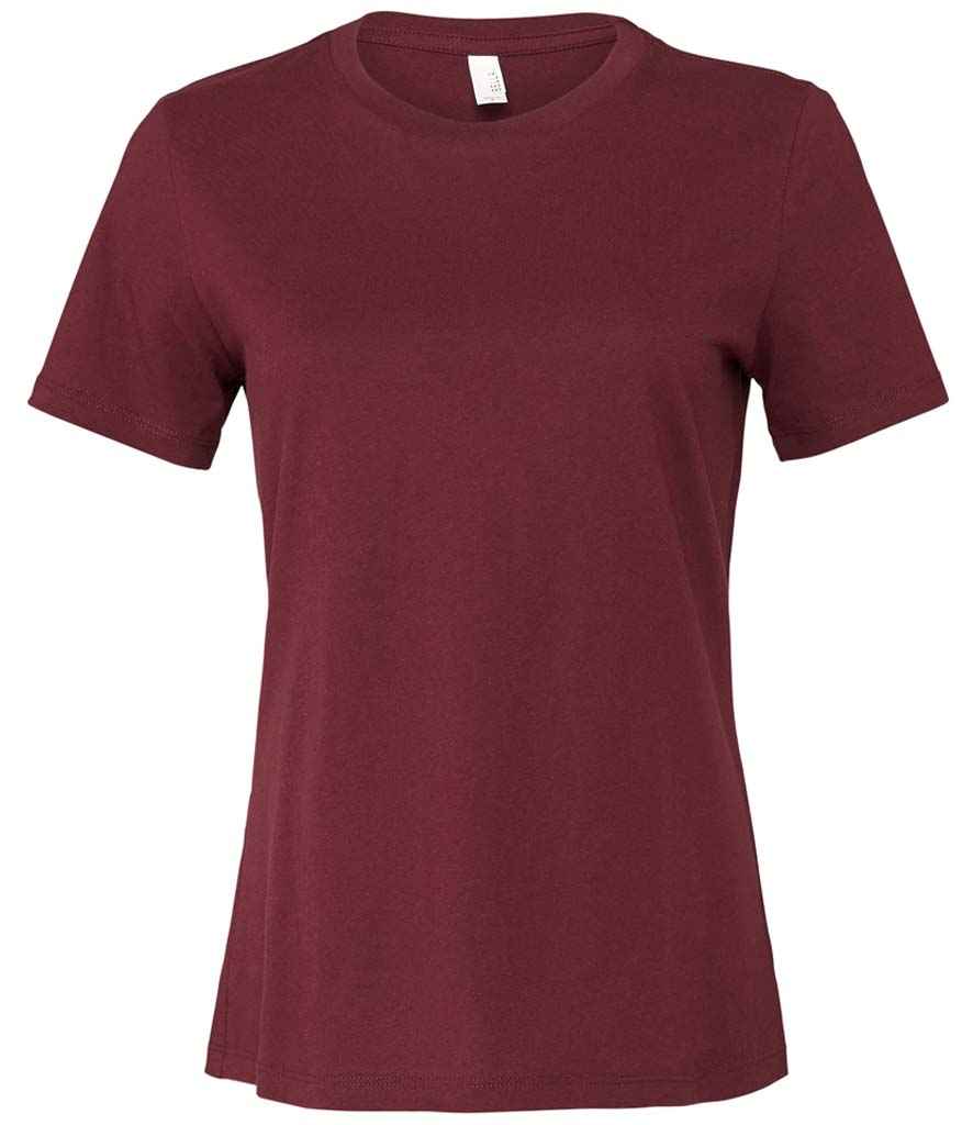 Bella Ladies Relaxed Jersey T-Shirt | Maroon