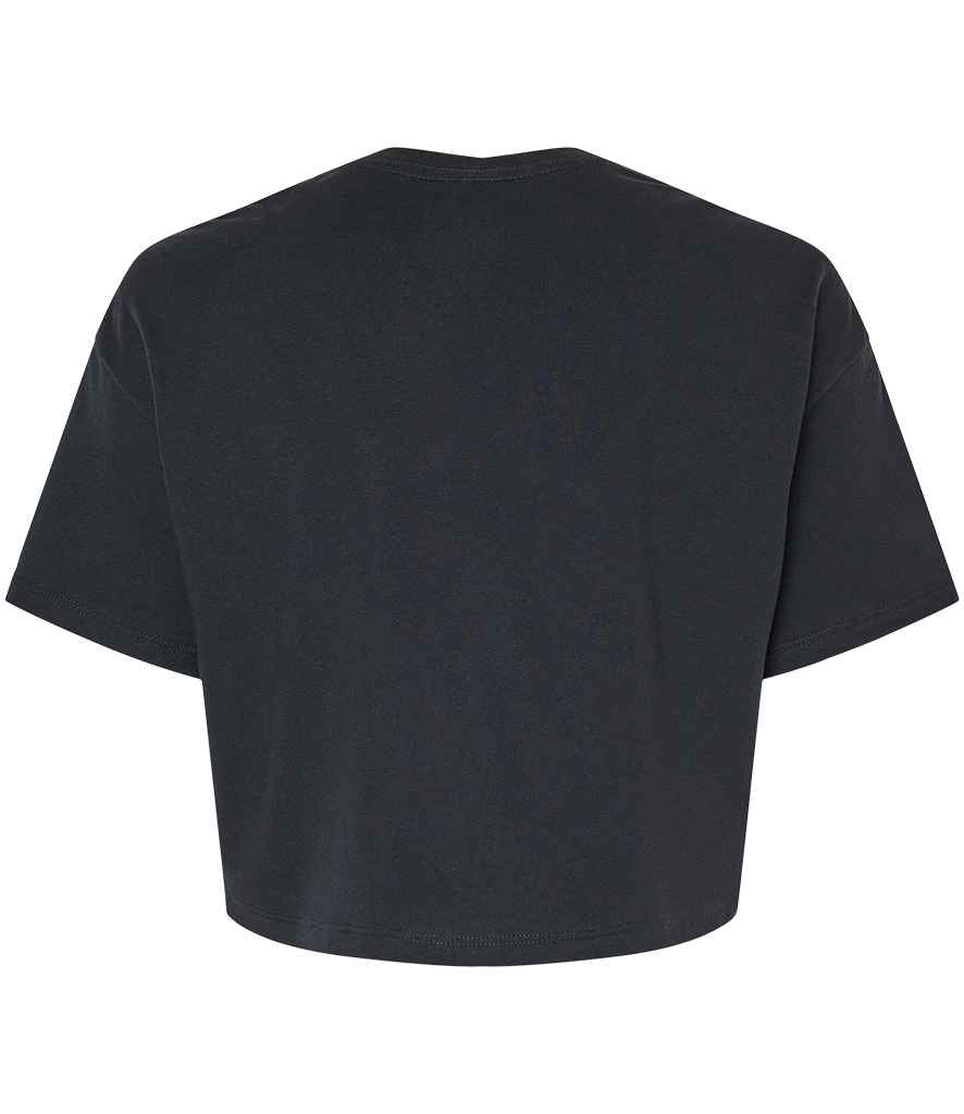 Bella Ladies Jersey Cropped T-Shirt | Black