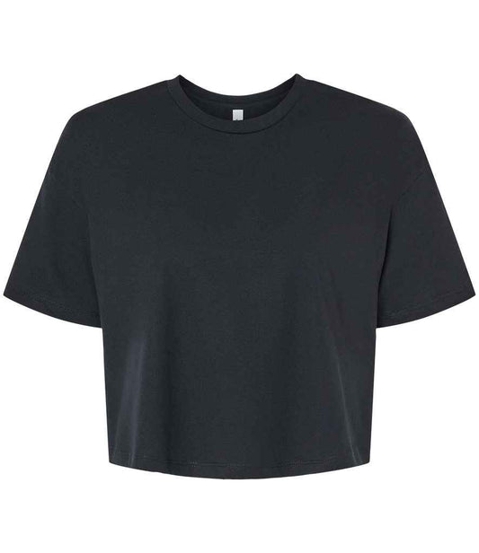 Bella Ladies Jersey Cropped T-Shirt | Black