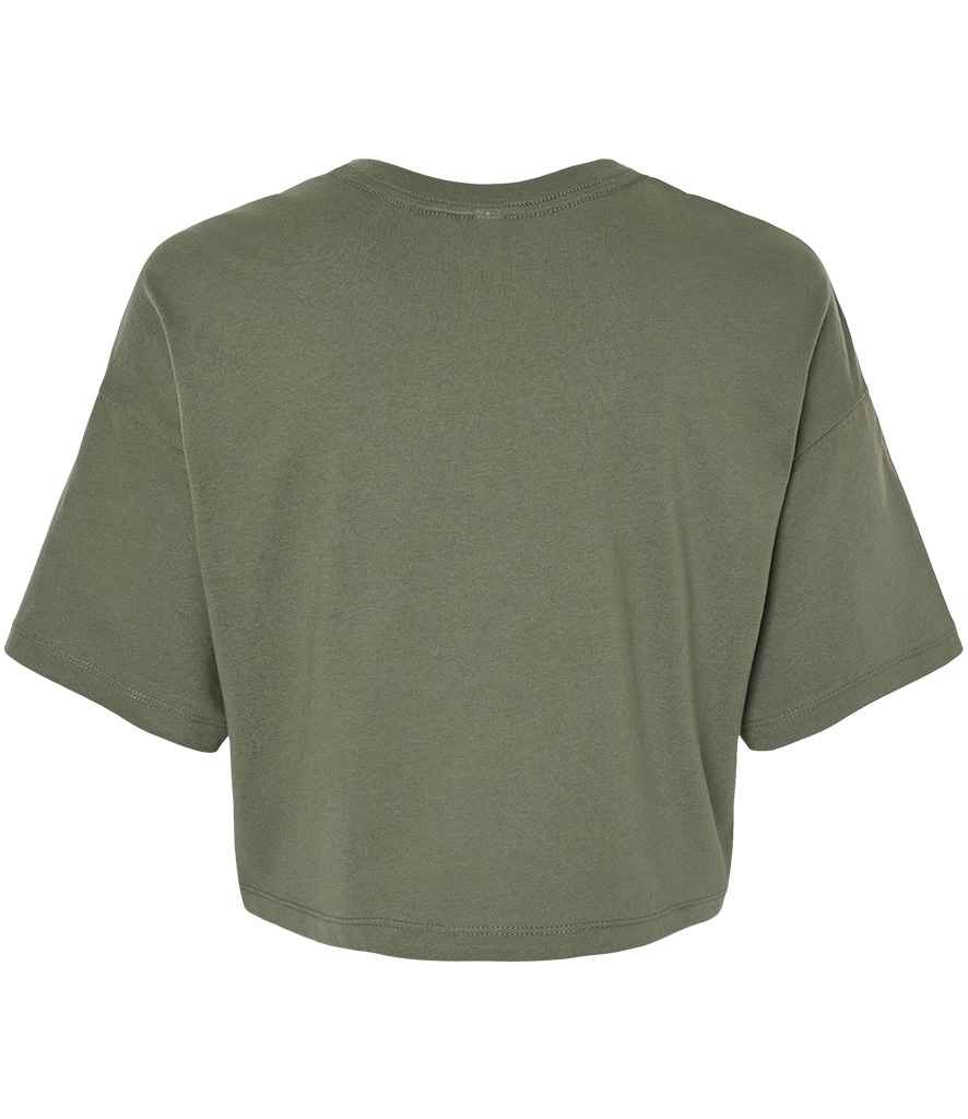 Bella Ladies Jersey Cropped T-Shirt | Military Green