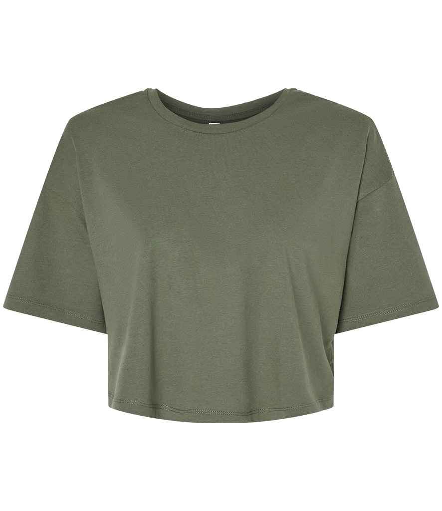 Bella Ladies Jersey Cropped T-Shirt | Military Green