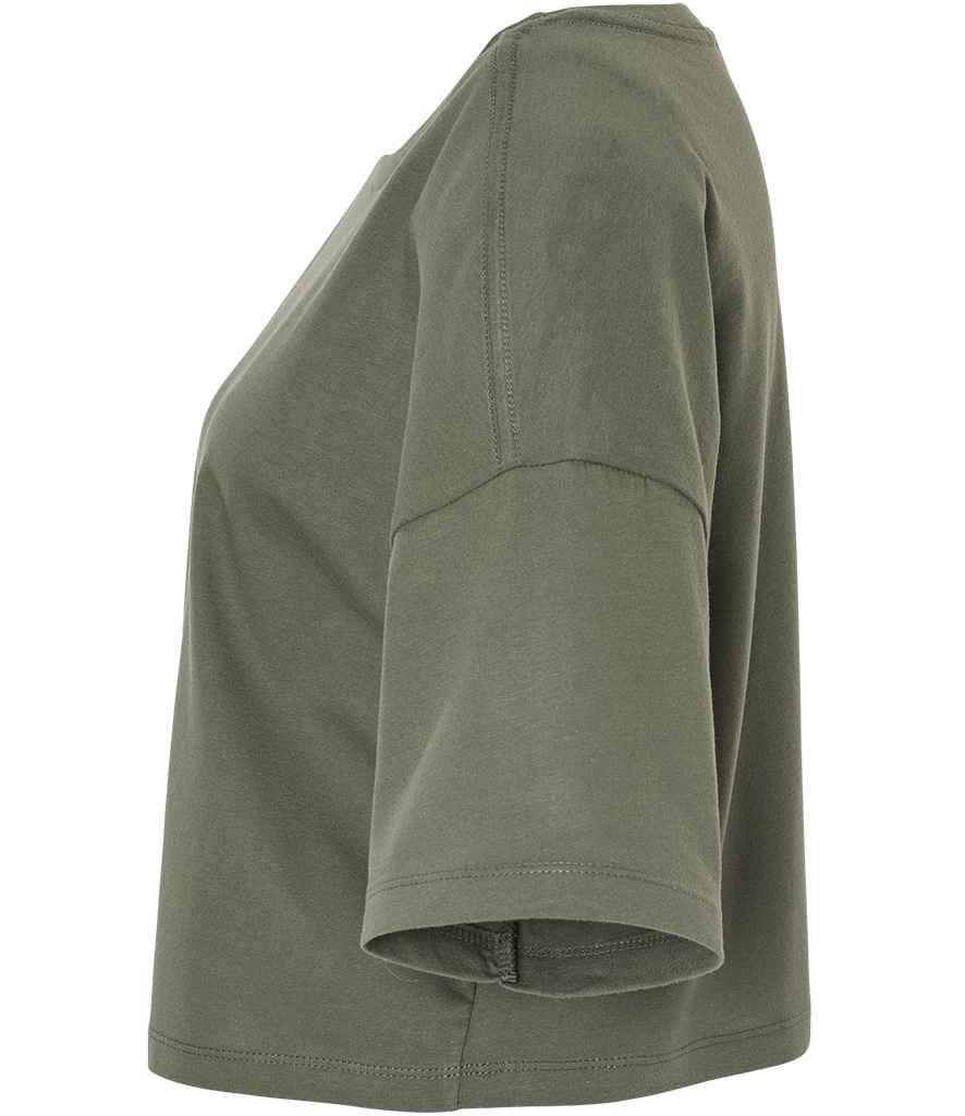 Bella Ladies Jersey Cropped T-Shirt | Military Green