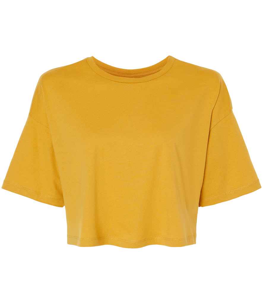 Bella Ladies Jersey Cropped T-Shirt | Mustard