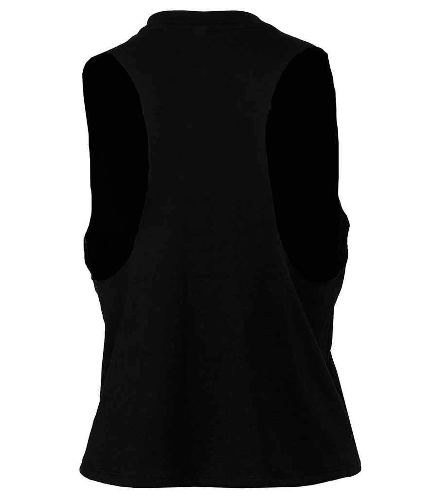 Bella Ladies Racer Back Cropped Tank Top | Black