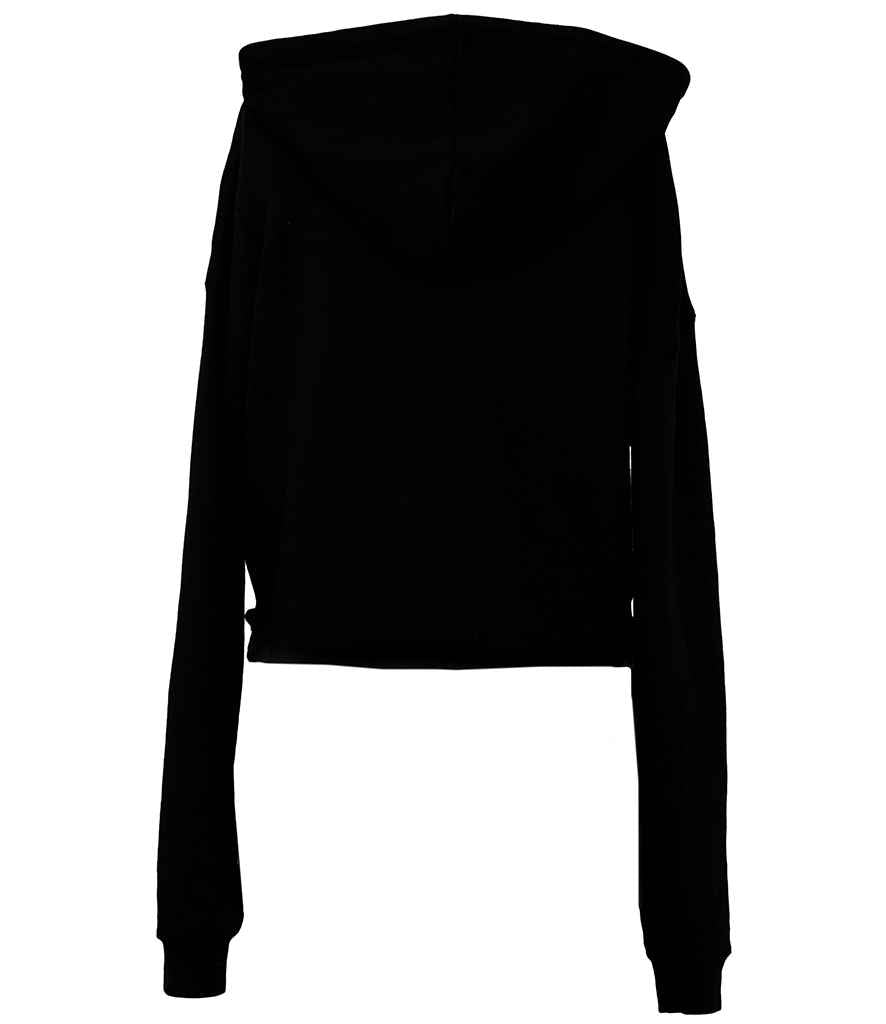 Bella Ladies Cropped Hoodie | Black