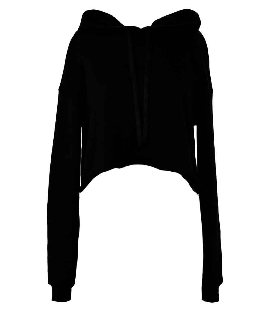Bella Ladies Cropped Hoodie | Black
