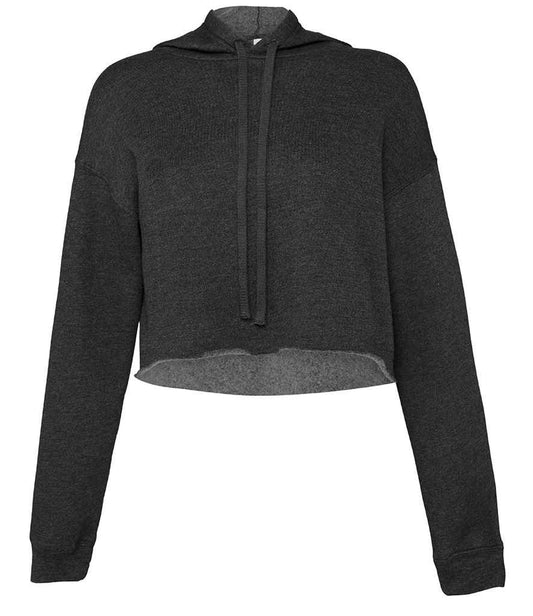 Bella Ladies Cropped Hoodie | Dark Grey