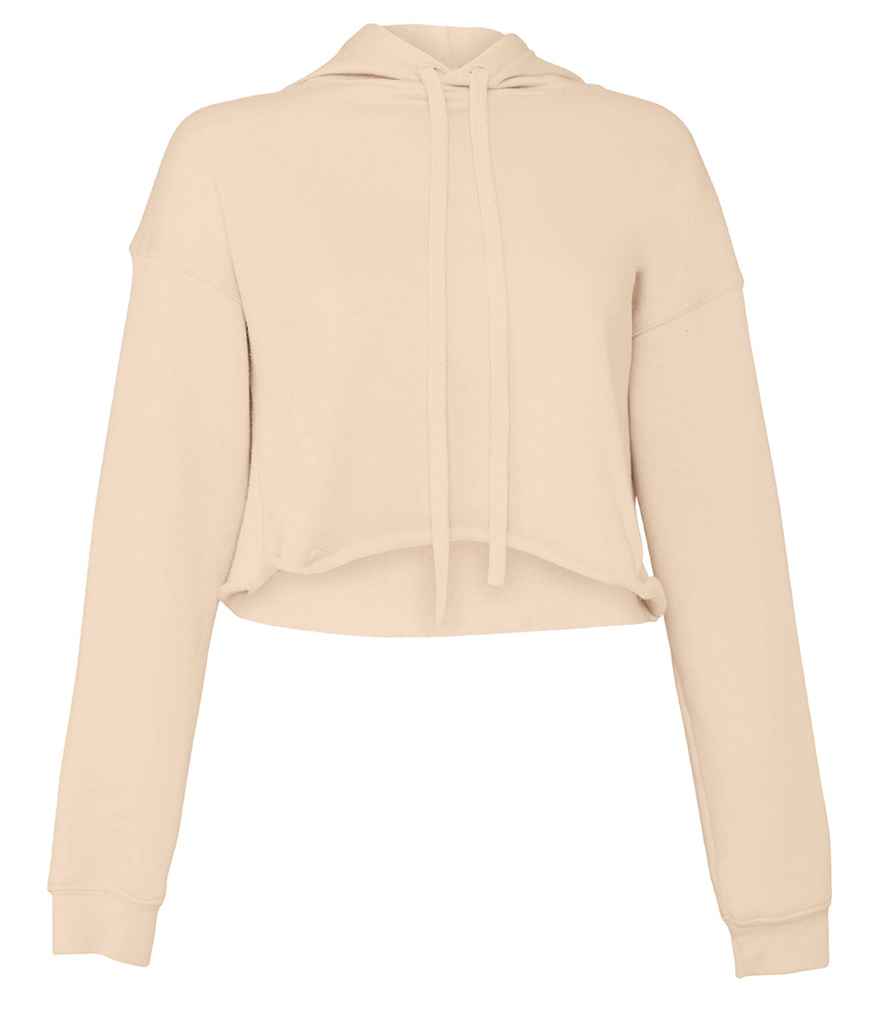 Bella Ladies Cropped Hoodie | Heather Dust