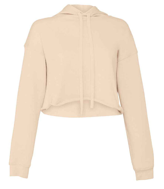 Bella Ladies Cropped Hoodie | Heather Dust