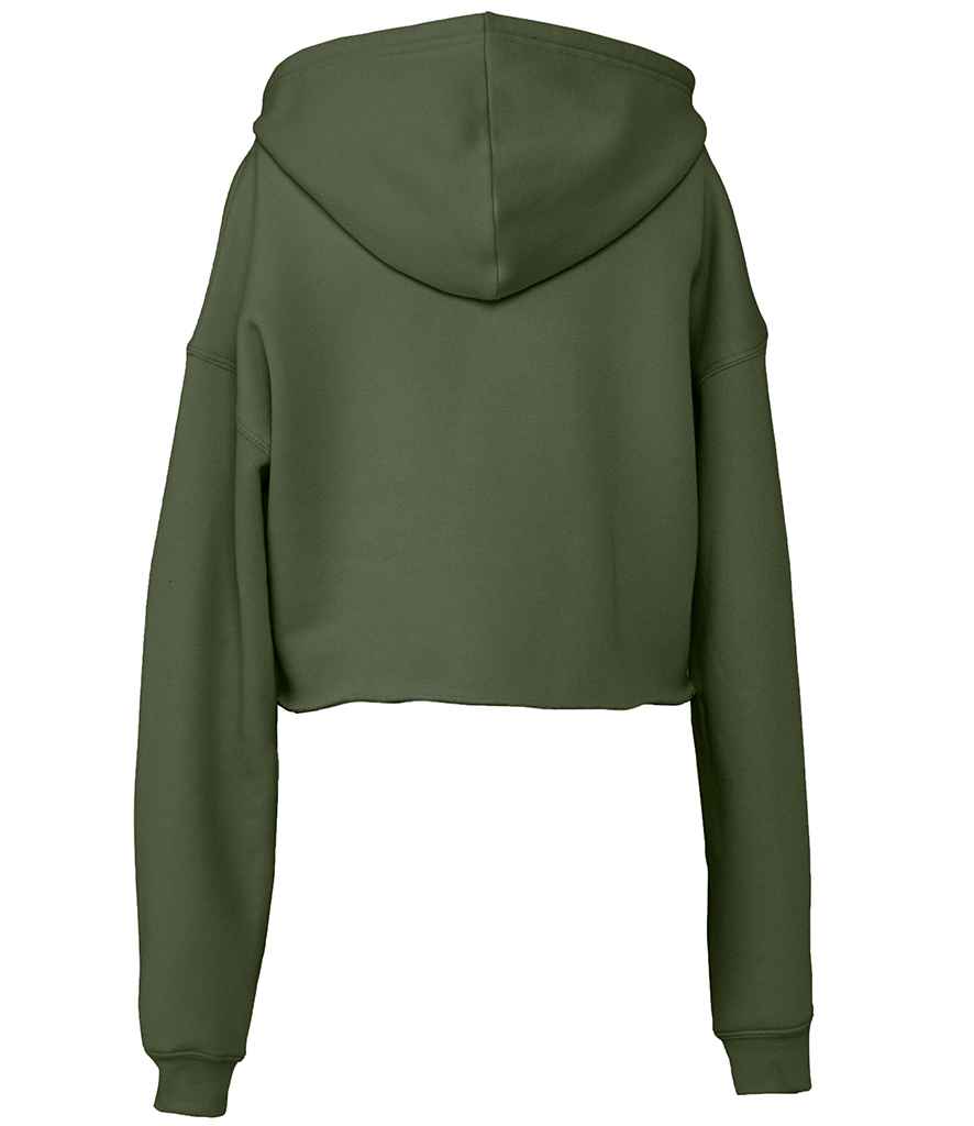 Bella Ladies Cropped Hoodie | Military Green