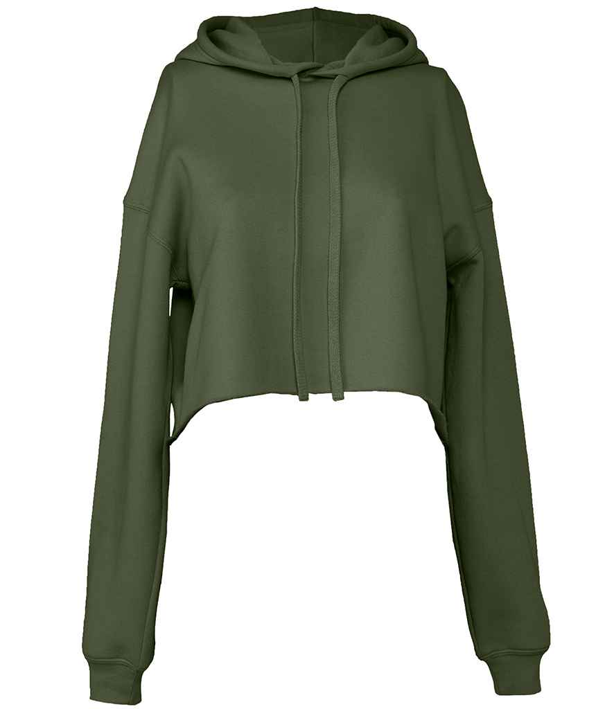 Bella Ladies Cropped Hoodie | Military Green