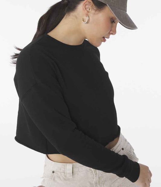 Bella Ladies Cropped Sweatshirt | Black
