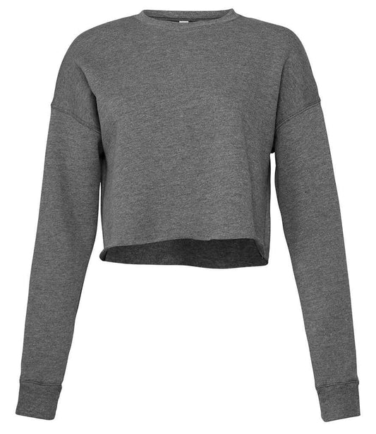 Bella Ladies Cropped Sweatshirt | Deep Heather