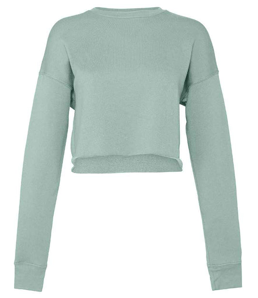 Bella Ladies Cropped Sweatshirt | Dusty Blue
