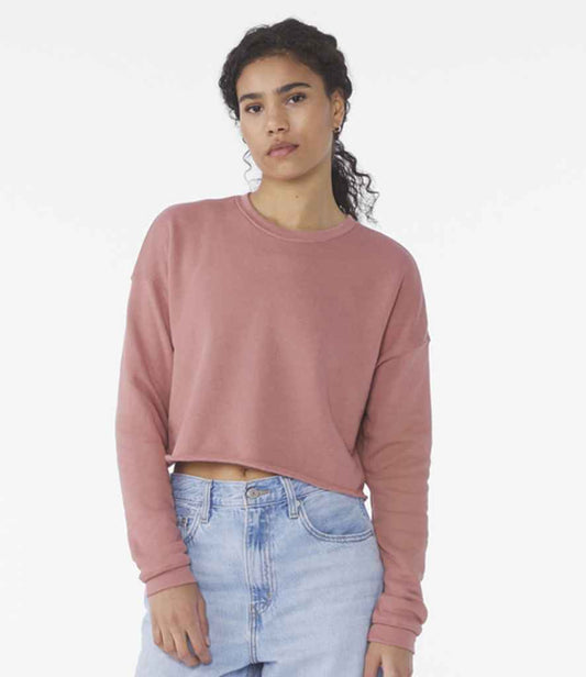 Bella Ladies Cropped Sweatshirt | Mauve