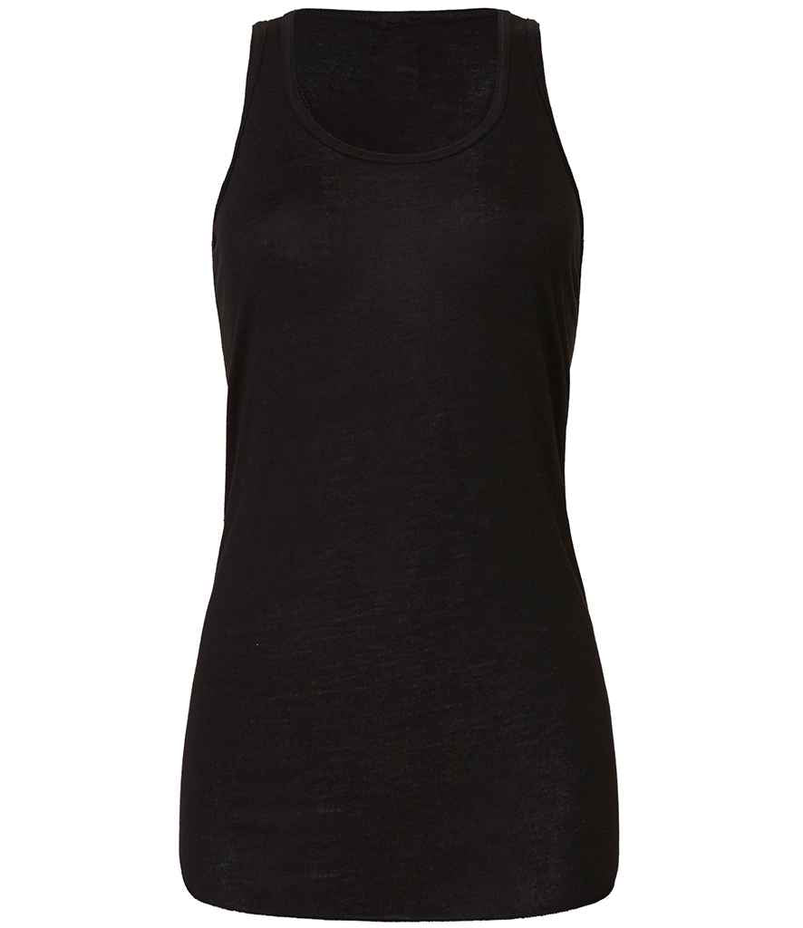 Bella Ladies Flowy Racer Back Tank Top | Black