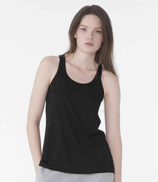 Bella Ladies Flowy Racer Back Tank Top | Black