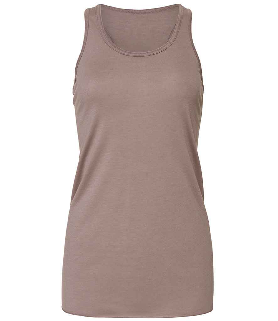 Bella Ladies Flowy Racer Back Tank Top | Pebble Brown