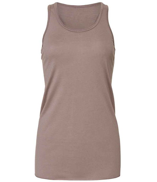 Bella Ladies Flowy Racer Back Tank Top | Pebble Brown