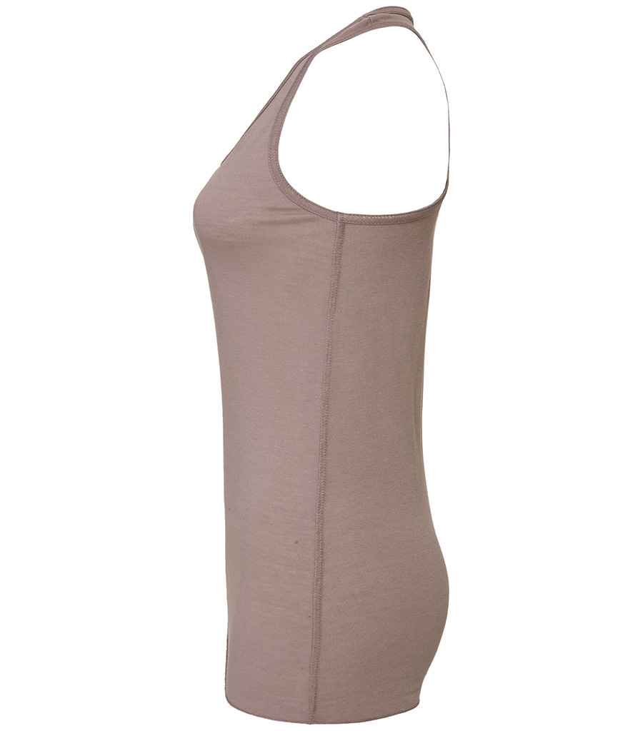 Bella Ladies Flowy Racer Back Tank Top | Pebble Brown